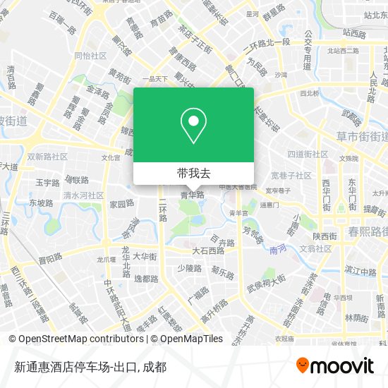 新通惠酒店停车场-出口地图