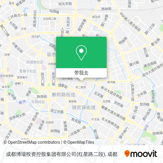 成都博瑞投资控股集团有限公司(红星路二段)地图