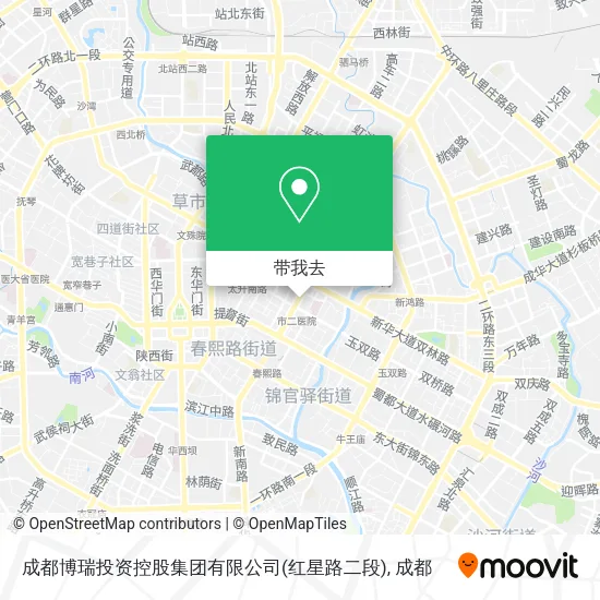 成都博瑞投资控股集团有限公司(红星路二段)地图