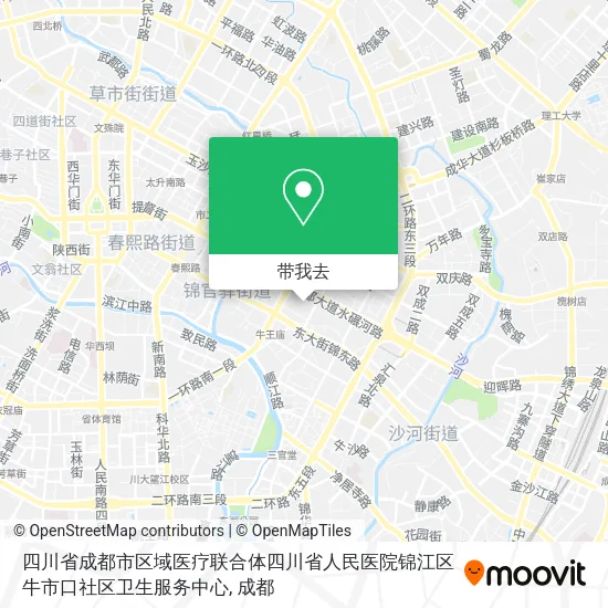 四川省成都市区域医疗联合体四川省人民医院锦江区牛市口社区卫生服务中心地图