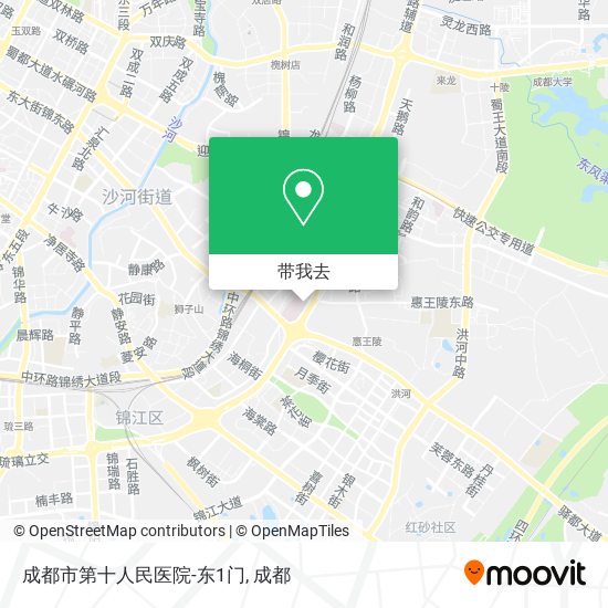 成都市第十人民医院-东1门地图