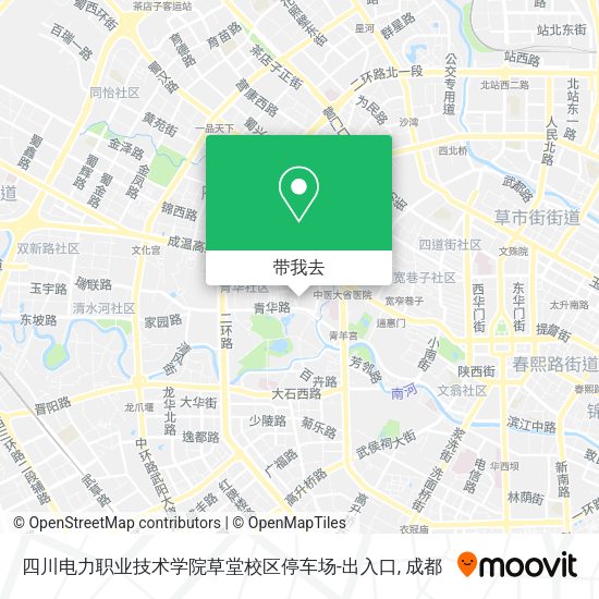 四川电力职业技术学院草堂校区停车场-出入口地图