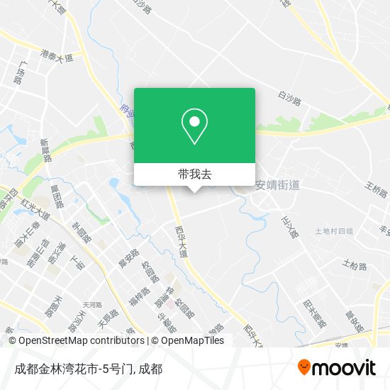 成都金林湾花市-5号门地图