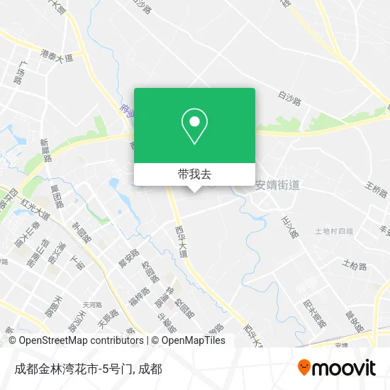 成都金林湾花市-5号门地图