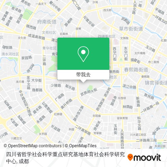 四川省哲学社会科学重点研究基地体育社会科学研究中心地图