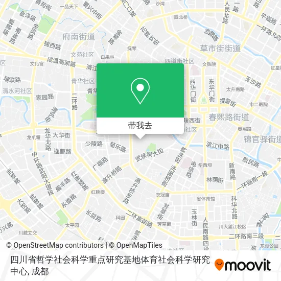 四川省哲学社会科学重点研究基地体育社会科学研究中心地图