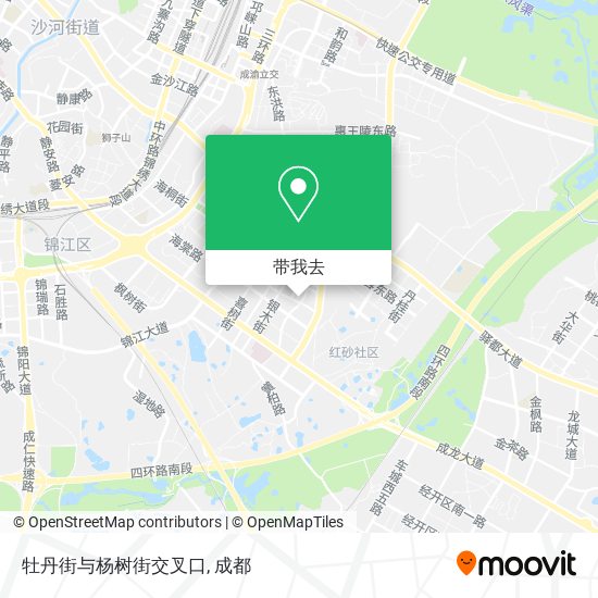 牡丹街与杨树街交叉口地图