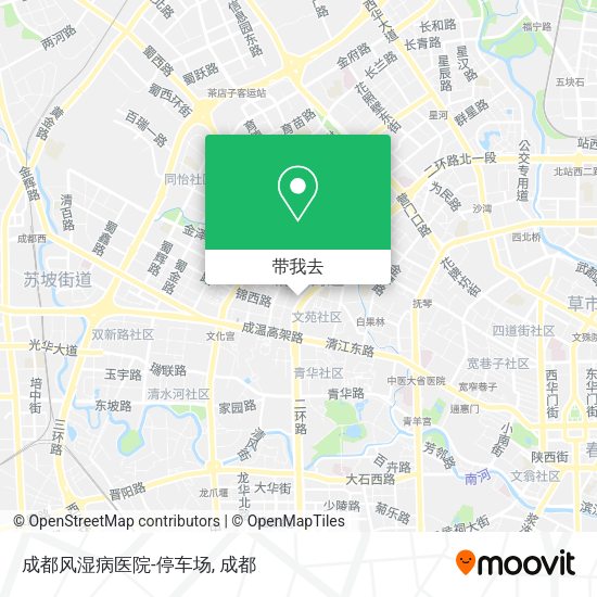 成都风湿病医院-停车场地图