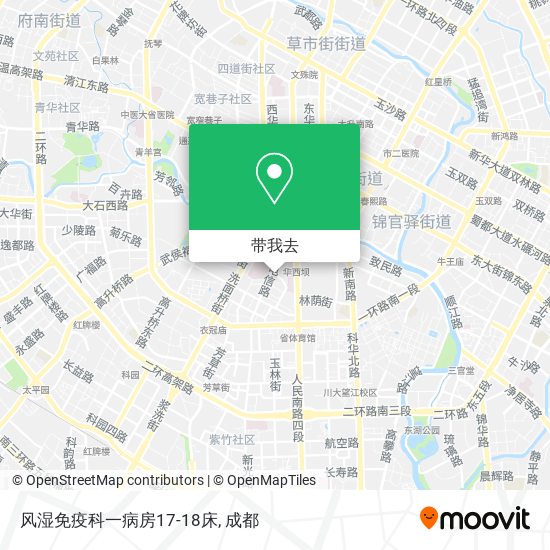 风湿免疫科一病房17-18床地图