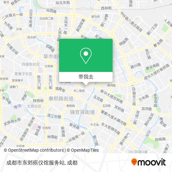 成都市东郊殡仪馆服务站地图