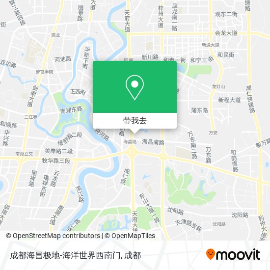 成都海昌极地-海洋世界西南门地图