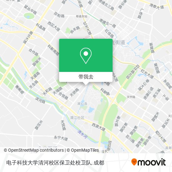 电子科技大学清河校区保卫处校卫队地图