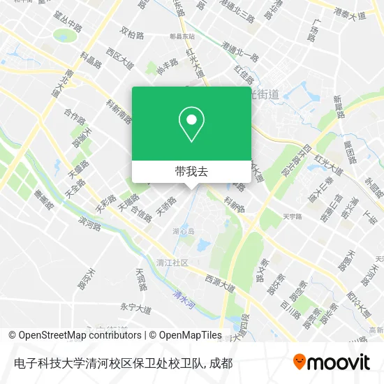 电子科技大学清河校区保卫处校卫队地图