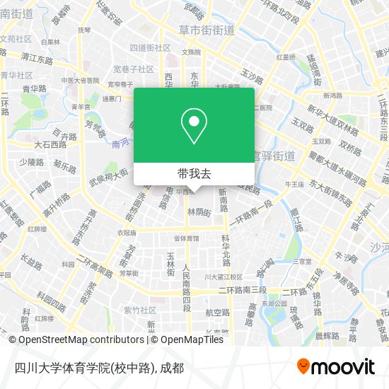 四川大学体育学院(校中路)地图