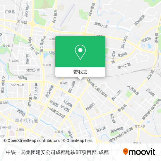 中铁一局集团建安公司成都地铁BT项目部地图