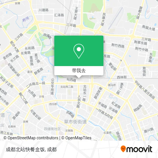 成都北站快餐盒饭地图