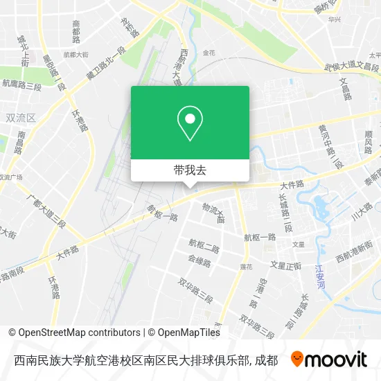 西南民族大学航空港校区南区民大排球俱乐部地图