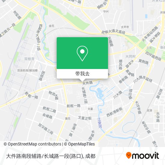大件路南段辅路/长城路一段(路口)地图