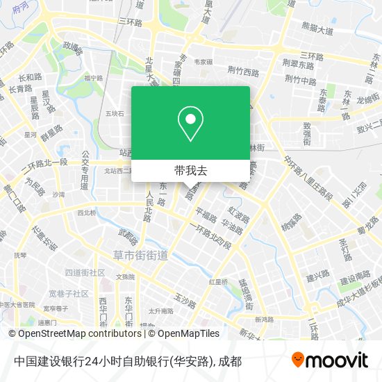 中国建设银行24小时自助银行(华安路)地图