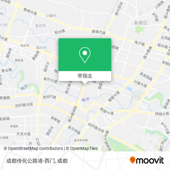 成都传化公路港-西门地图