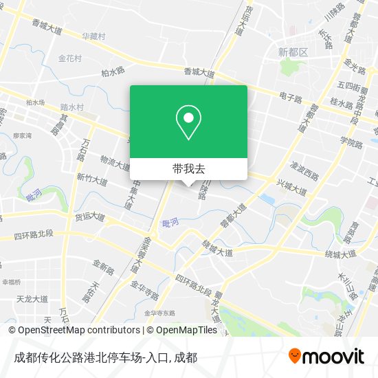 成都传化公路港北停车场-入口地图