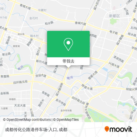 成都传化公路港停车场-入口地图