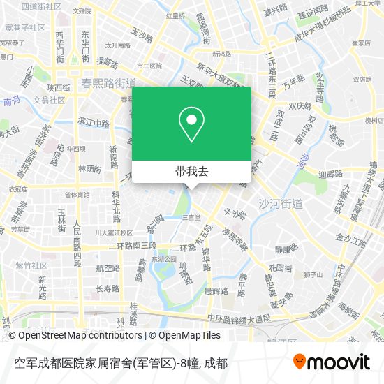 空军成都医院家属宿舍(军管区)-8幢地图
