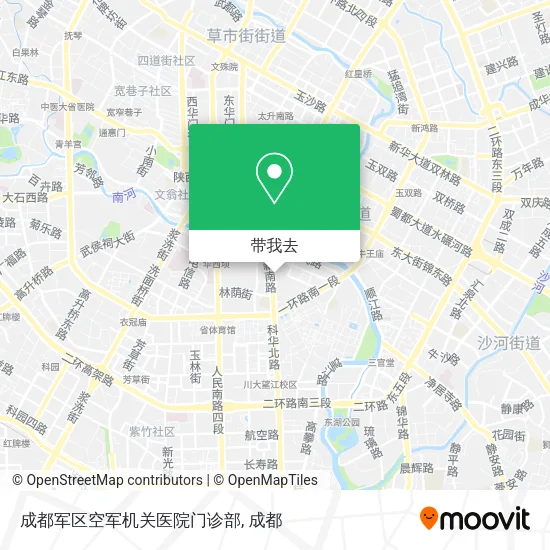 成都军区空军机关医院门诊部地图