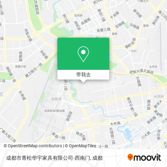 成都市青松华宇家具有限公司-西南门地图