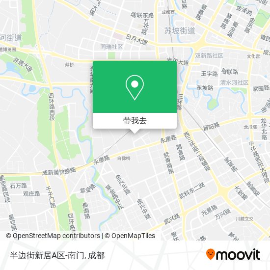 半边街新居A区-南门地图