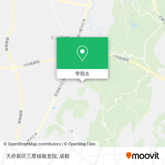 天府新区三星镇敬老院地图