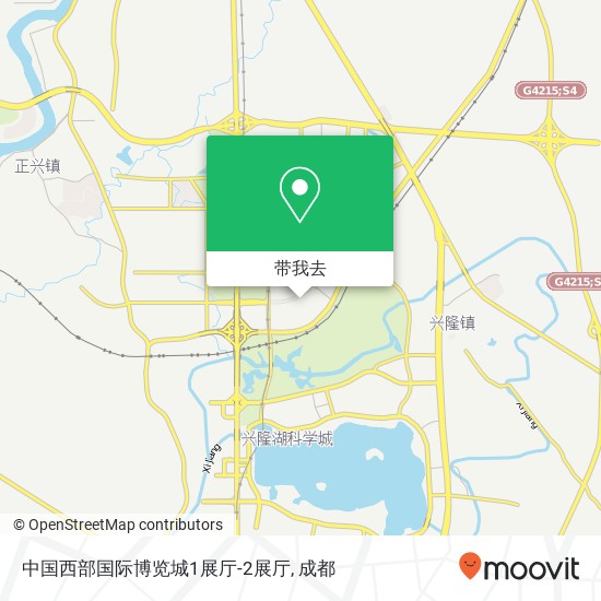 中国西部国际博览城1展厅-2展厅地图