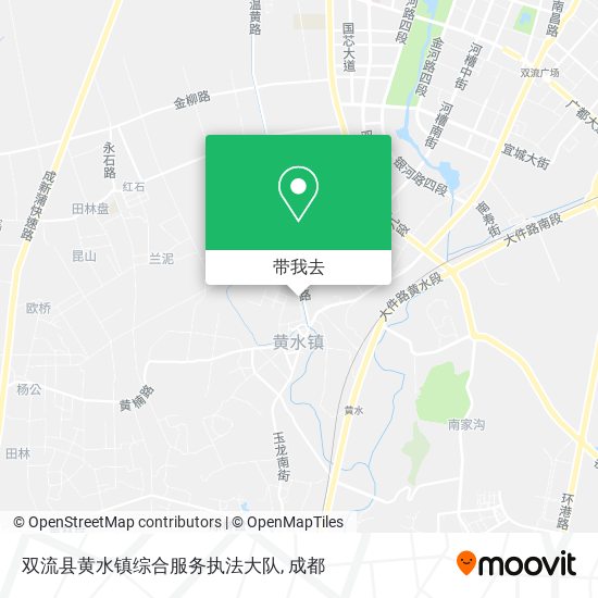 双流县黄水镇综合服务执法大队地图
