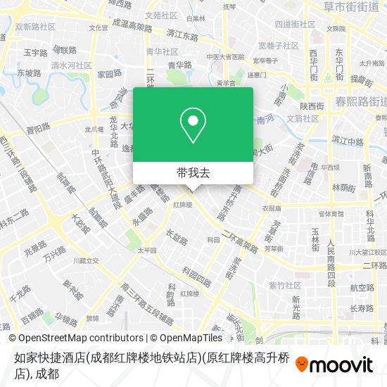 如家快捷酒店(成都红牌楼地铁站店)(原红牌楼高升桥店)地图