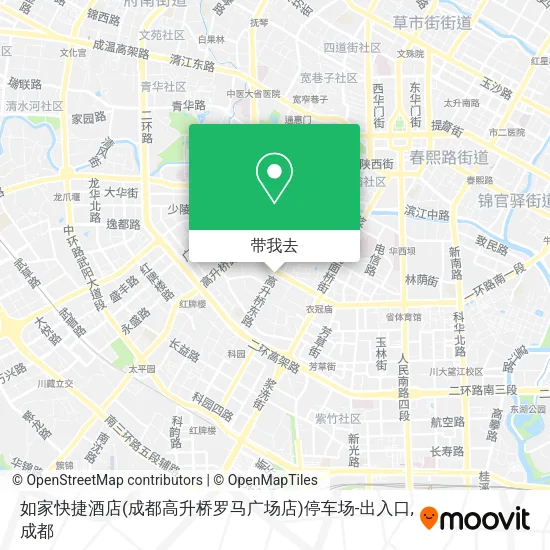 如家快捷酒店(成都高升桥罗马广场店)停车场-出入口地图