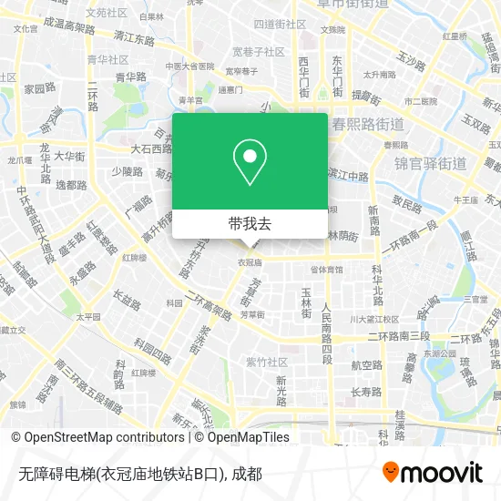 无障碍电梯(衣冠庙地铁站B口)地图