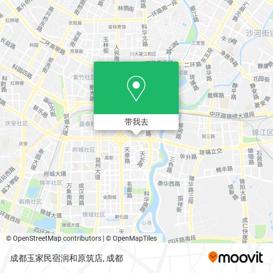 成都玉家民宿润和原筑店地图