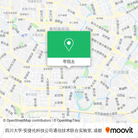 四川大学-安捷伦科技公司通信技术联合实验室地图
