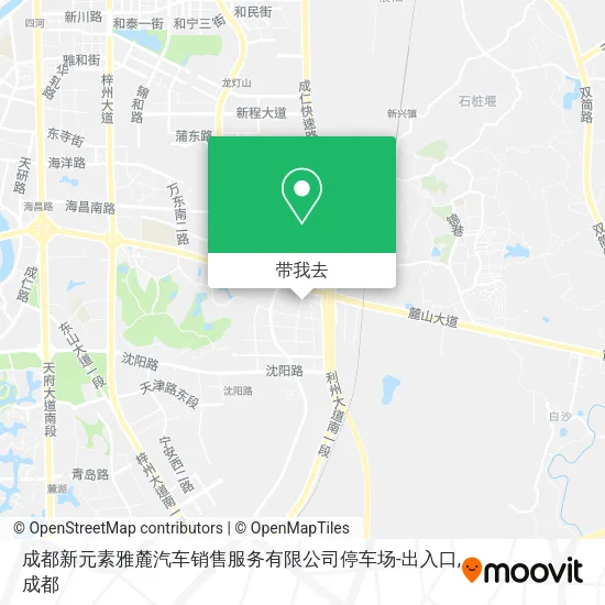 成都新元素雅麓汽车销售服务有限公司停车场-出入口地图