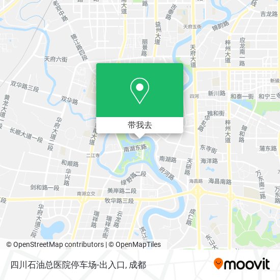四川石油总医院停车场-出入口地图