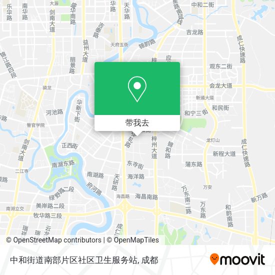 中和街道南部片区社区卫生服务站地图