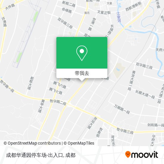 成都华通园停车场-出入口地图