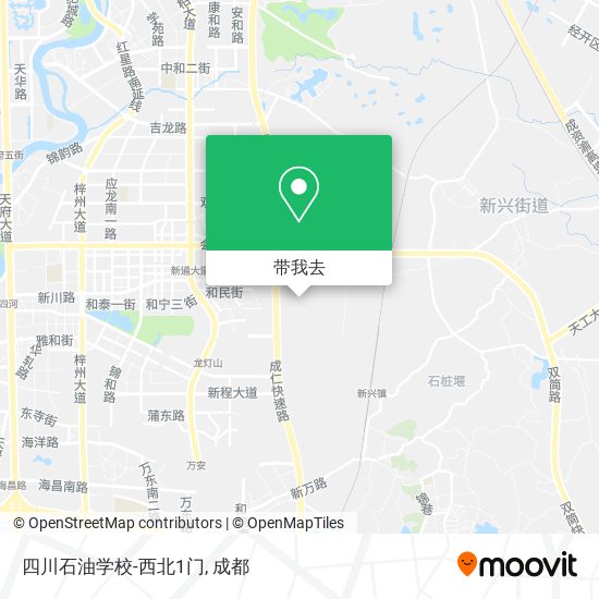 四川石油学校-西北1门地图