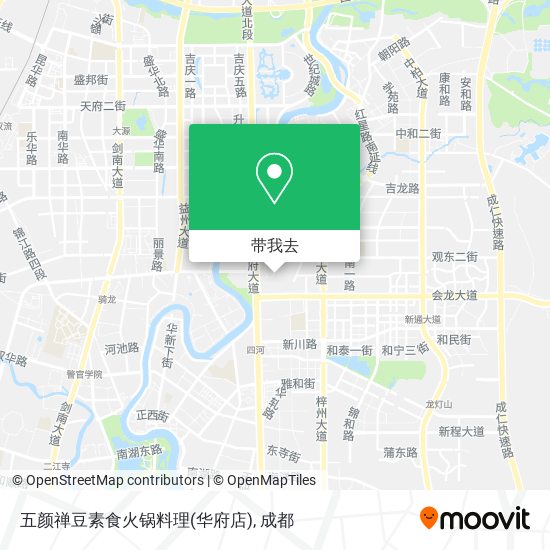五颜禅豆素食火锅料理(华府店)地图