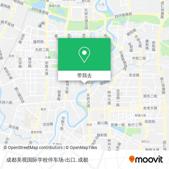 成都美视国际学校停车场-出口地图