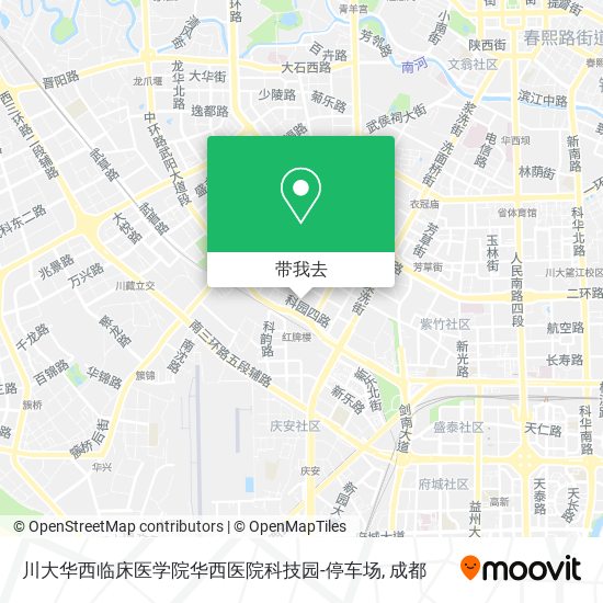 川大华西临床医学院华西医院科技园-停车场地图