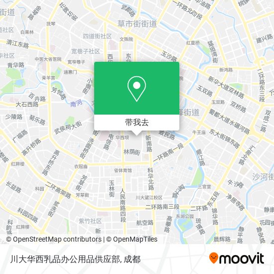 川大华西乳品办公用品供应部地图
