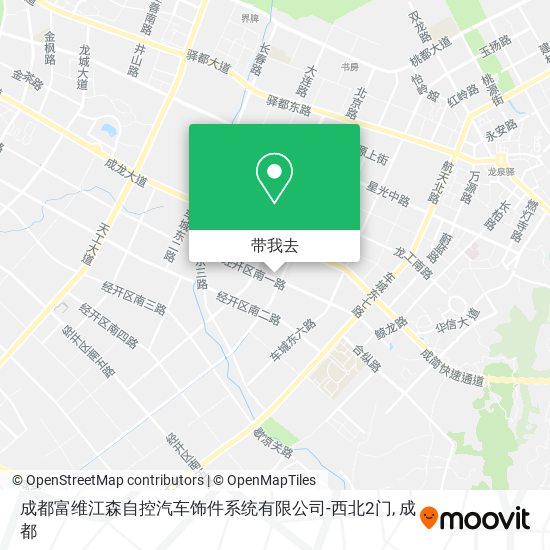 成都富维江森自控汽车饰件系统有限公司-西北2门地图