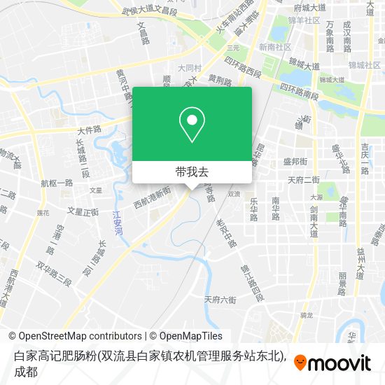 白家高记肥肠粉(双流县白家镇农机管理服务站东北)地图
