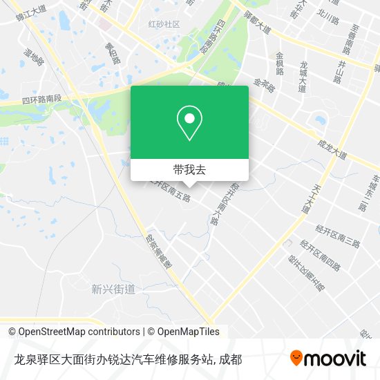 龙泉驿区大面街办锐达汽车维修服务站地图